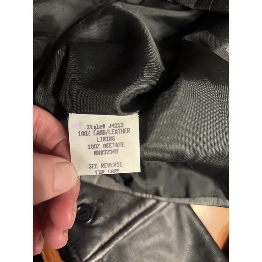 Black Short Lamb’s Leather Jacket 6 LAUNDRY by Shelli Segal EUC - Picture 6 of 8